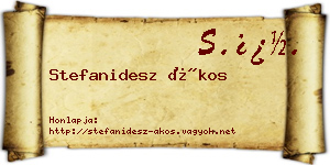Stefanidesz Ákos névjegykártya